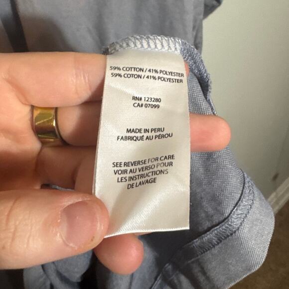 Men's Size L Travis Mathew Excursion Knit Dark Grey Gray Polo Golf Casual - Picture 4 of 7